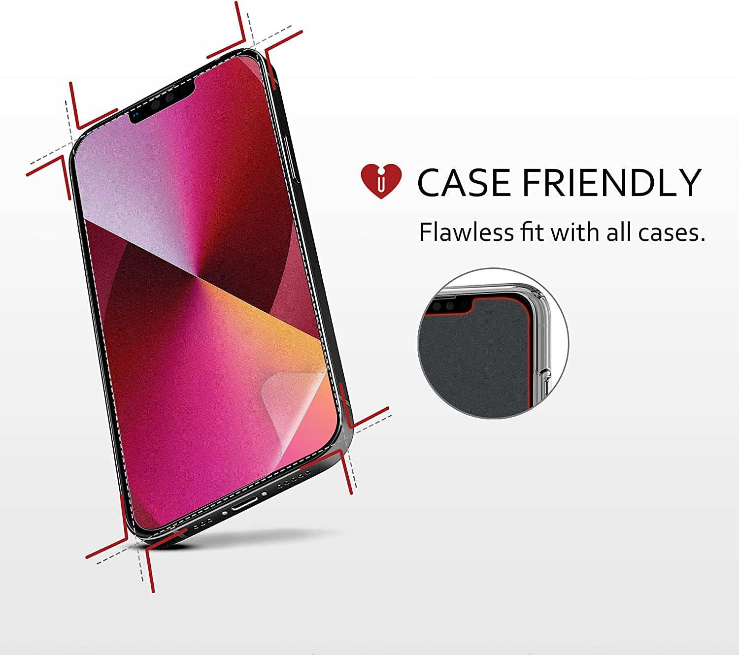 Icarez HD anti Glare Matte Screen Protector for Iphone 14 Iphone 13 /Iphone 13 Pro 6.1-Inches [3 Pack] (Case Friendly) Premium No Bubble Easy to Apply with Hinge Installation  iCarez   