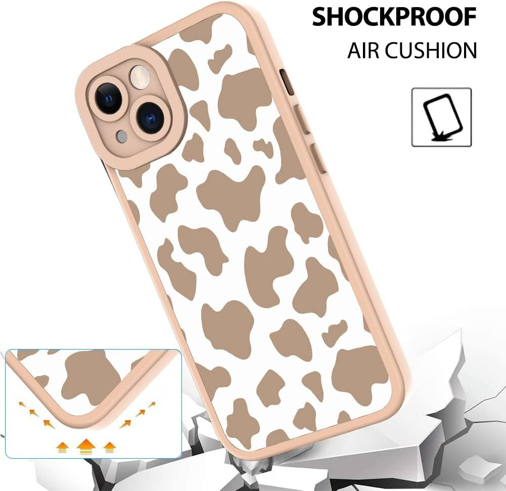 ZIYE for Iphone 13 Case Cow Pattern Phone Case with Camera Protection,Silicone TPU Phone Protective Cover Cheetah Design Cases Compatible with Iphone 13 6.1 Inch  ZIYE   