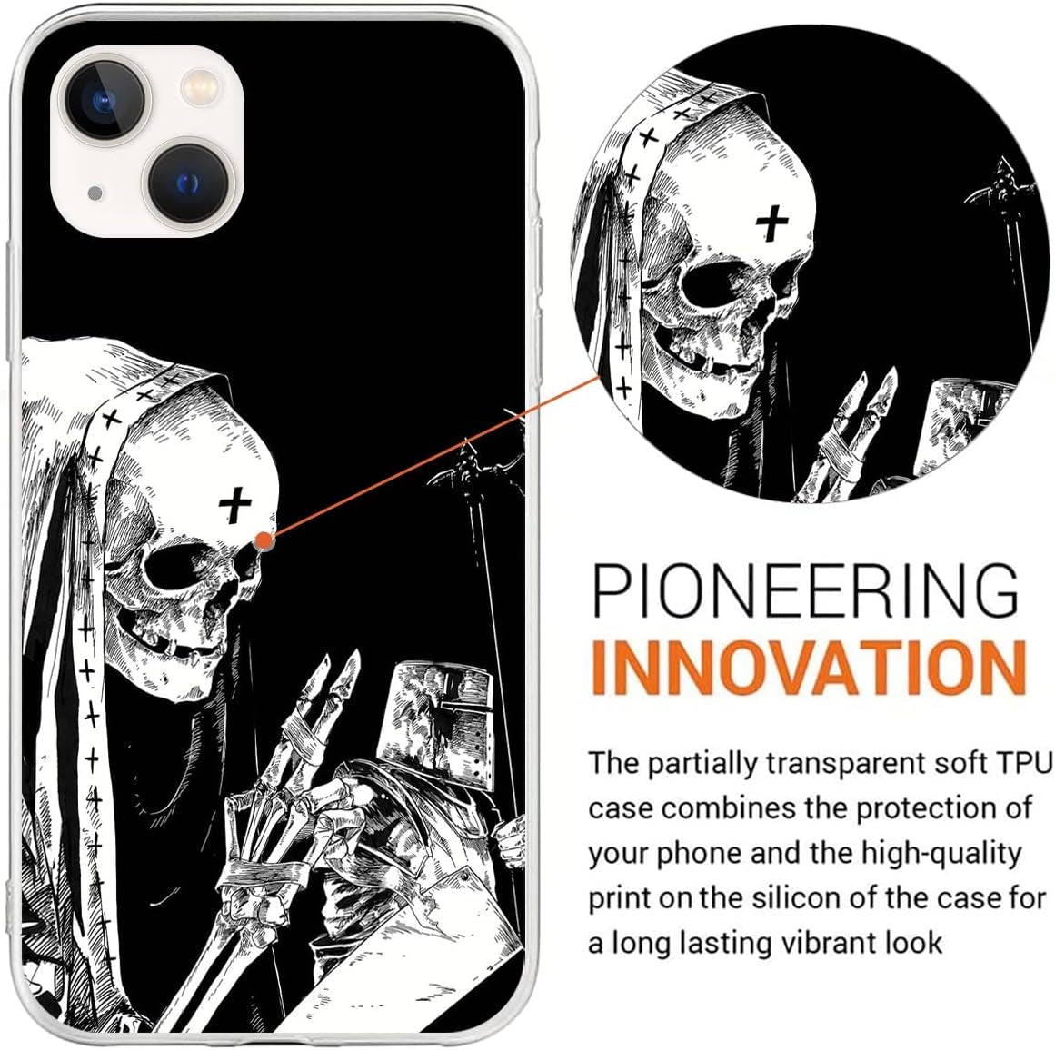 Compatible with LG G8 | LG G8 Thinq Case Cool Skull 556 Kids Girls Women Man Soft Flexible TPU Silicone Phone Case Clear  PTGVCTA   