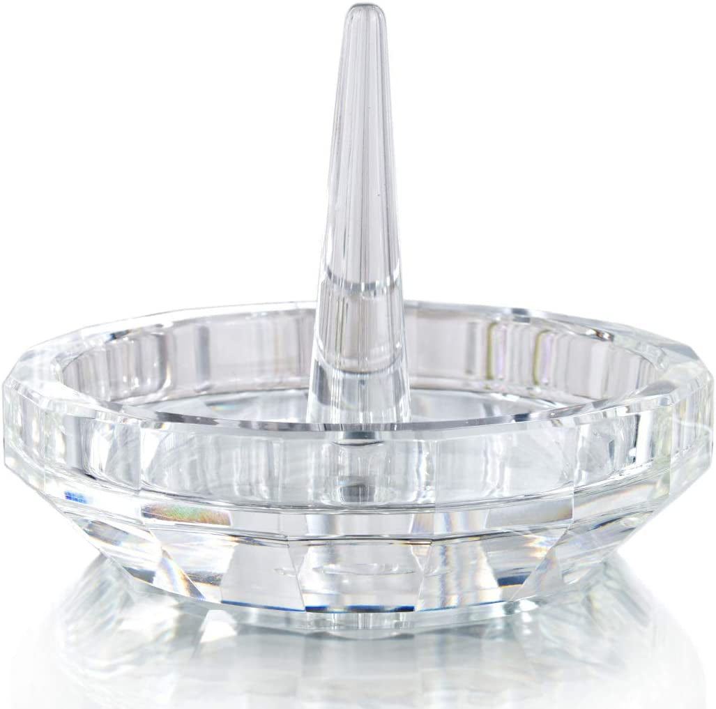 H&D Crystal Ring Holder Dish  H&D Crystal Manufacture CO.,LTD Clear-round 2  