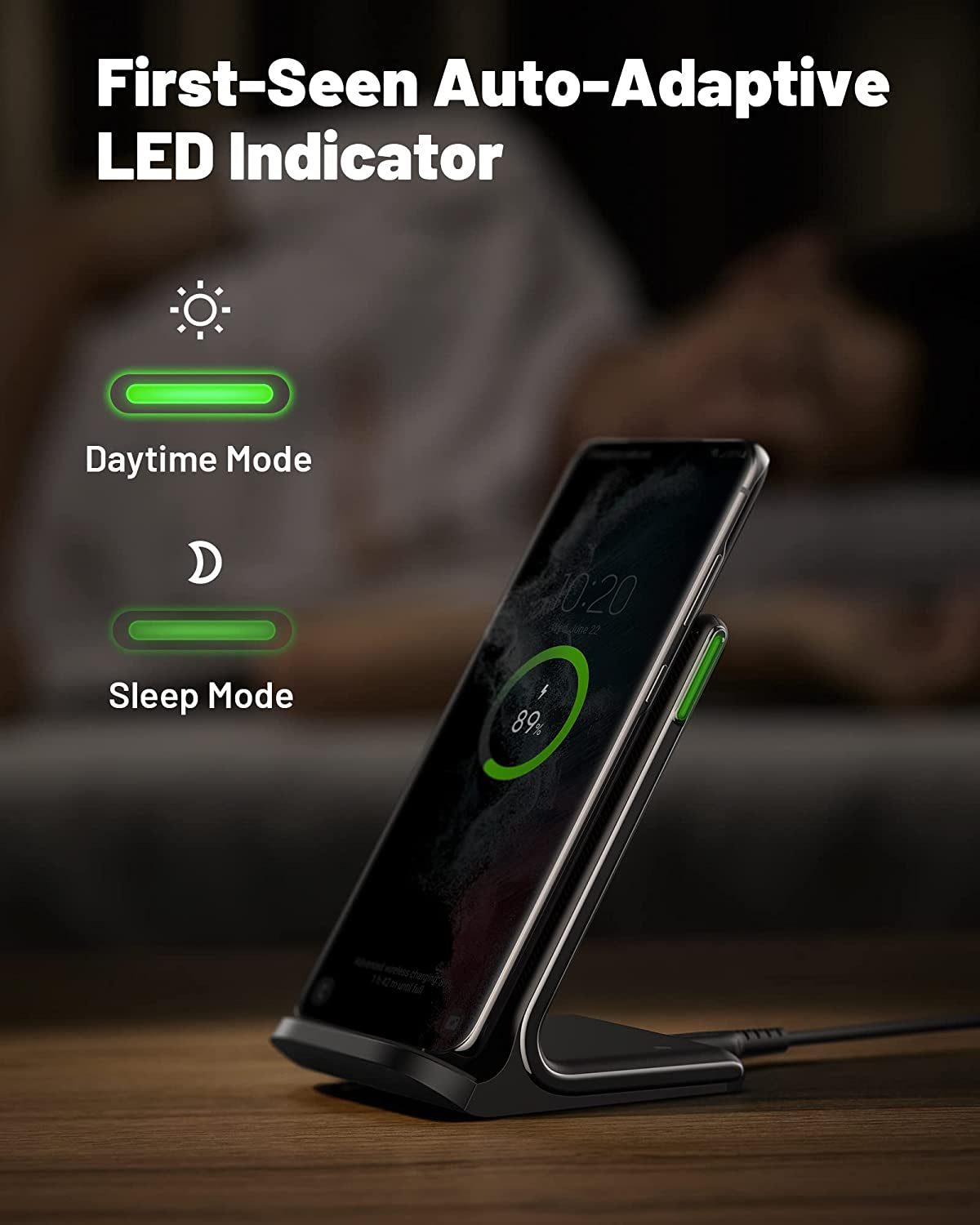 INIU Wireless Charger, 15W Fast Wireless Charging Station with Sleep-Friendly Adaptive Light Compatible with Iphone 14 13 12 Pro XR XS 8 plus Samsung Galaxy S23 S22 S21 S20 Note 20 10 Google LG Etc  Shenzhen Topstar Industry Co.,Ltd.   