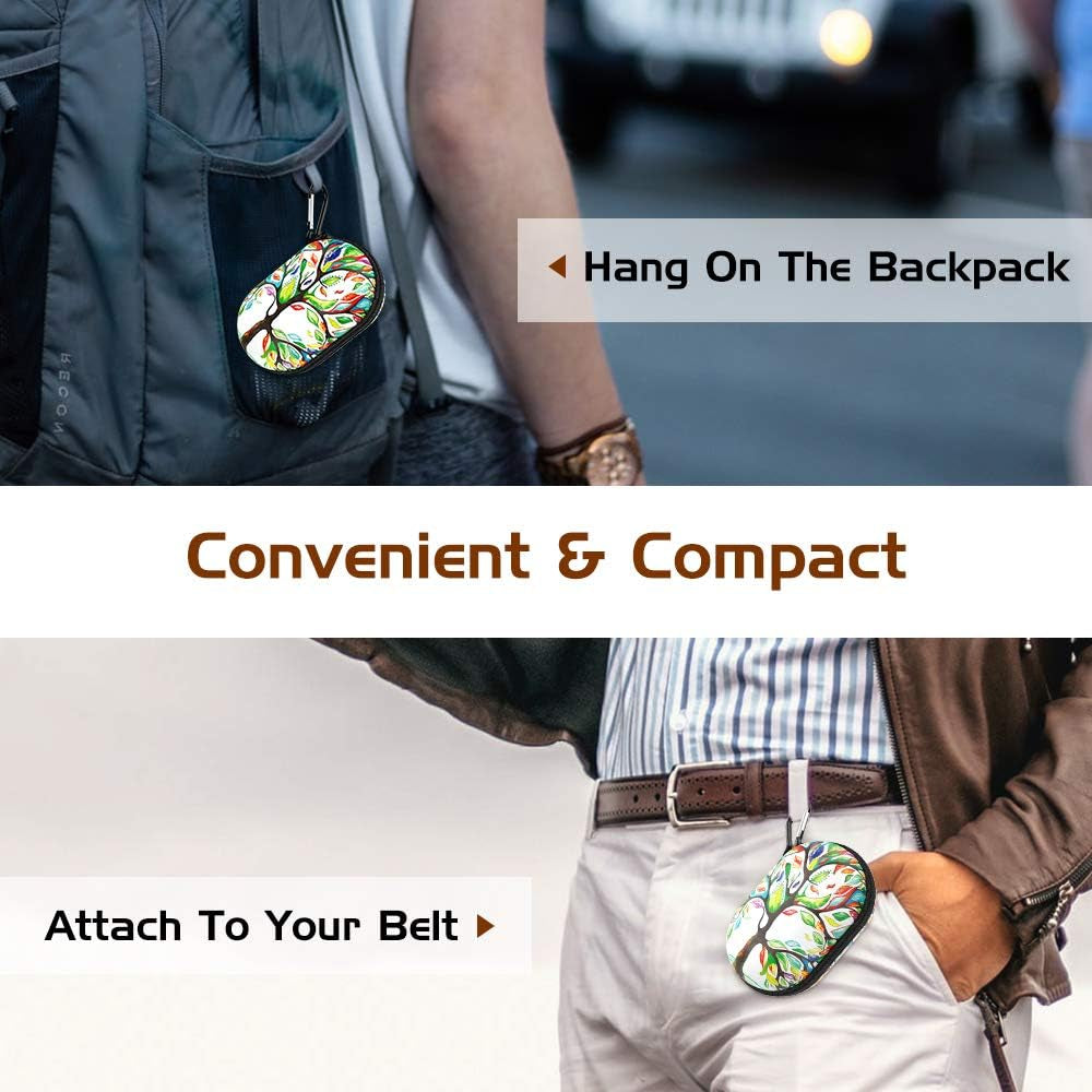 Moko Carrying Case Compatible with Samsung Galaxy Buds + plus 2020 / Galaxy Buds 2019, Protective Bag Portable Pouch Cover Storage Case with Elastic Band and Mesh Accessory Pocket - Lucky Tree  MoKo   