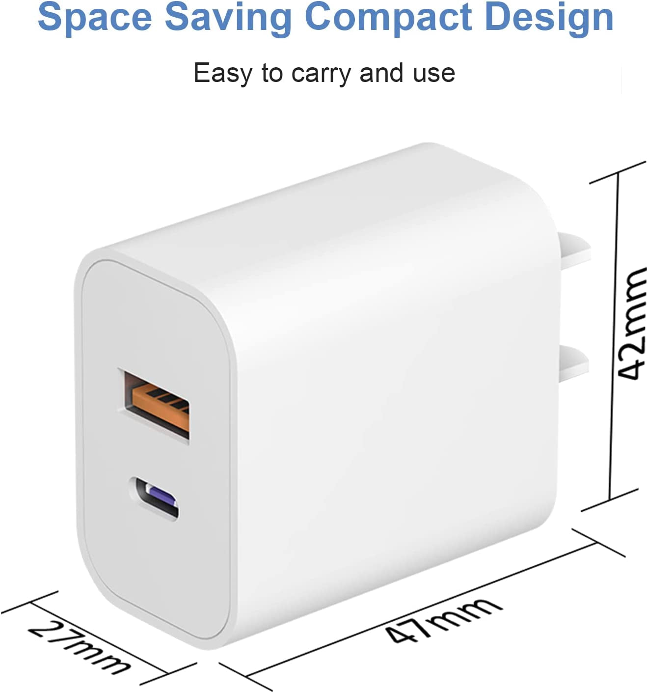 [2 Pack] USB C Wall Charger【Apple Mfi Certified】 Dual Port PD Power Adapter Fast Charging Block for Iphone 14/14 Pro/14 Pro Max/14 Plus/13/12/11, XS/XR/X, Ipad, Google Pixel, Samsung Galaxy and More  Shenzhen Dipinle Technology Co., Ltd   