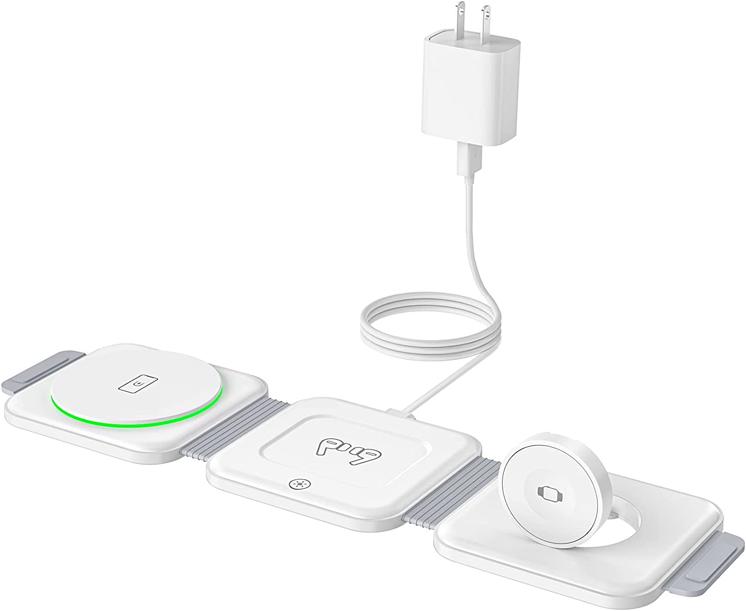 Wireless Charger, Magnetic Foldable 3 in 1 Charging Station, Fast Travel Wireless Charging Pad, Compatible with Magsafe for Iphone 14/13/12/Pro Max/Plus/Mini, Apple Watch and Airpods 2/3/Pro  Guanyu (Shenzhen) Electronic Technology Co., Ltd.   