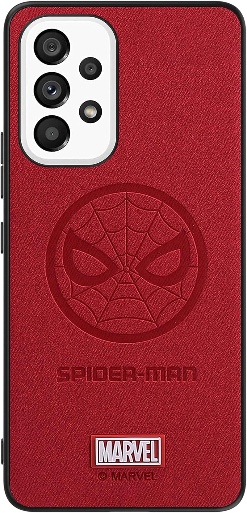 IRON SPIDER Case for Galaxy A12, with Marvel Character Samsung A12 Leather Case, A-BLACK  IRON SPIDER Spider-Red Galaxy A33 