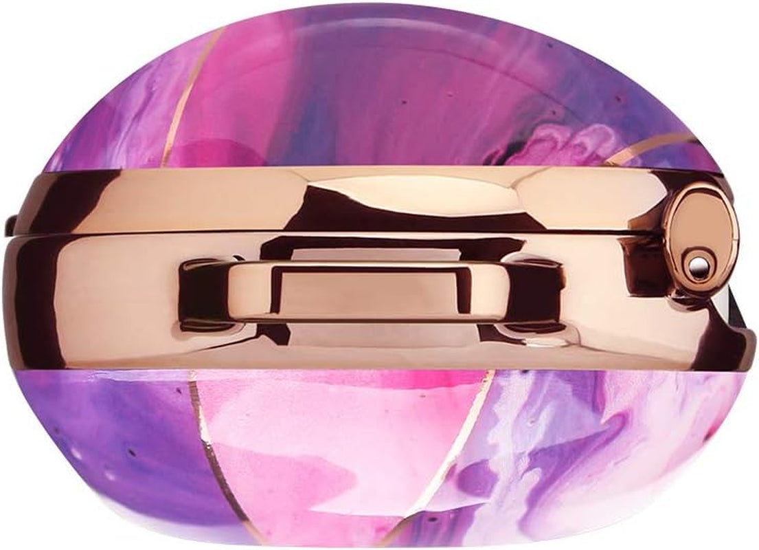 For Samsung Galaxy Buds/Buds Plus(Buds+) Case Luxury Plating Marble Pattern Painted Hard Cover Anti-Drop Shockproof Full-Body Protective Cover with Keychain (C)  AIOEN   