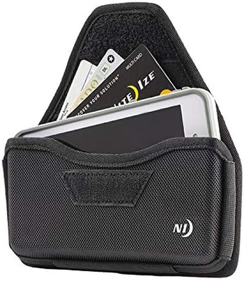 Nylon Hardshell Phone Pouch for LG V40 Thinq, Xx-Large, Rugged and Heavy Duty Holster, Strong Belt Clip Holder, Fits with Slim-Fit Case on Cell Phone (Sideways)  Nite Ize   