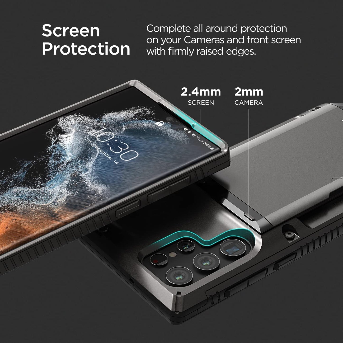 VRS DESIGN Damda Glide Pro Phone Case for Galaxy S22 Ultra, Sturdy Semi Auto Wallet [4 Cards] for Galaxy S22 Ultra (2022)  VRS DESIGN   