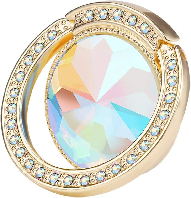 Lenoup Glitter Bling Bling Phone Ring Holder,Sparkle Phone Ring Grip Artificial Diamond Stand,Rhinestone Cell Finger Ring for Phones,Pad(Silver)  lenoup Gold B  