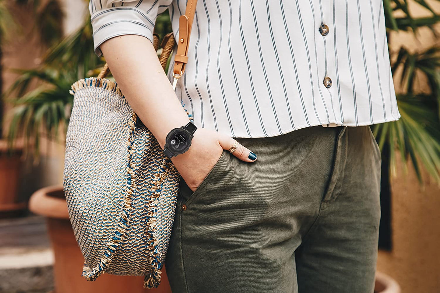 Olytop for Garmin Instinct/2 Solar Watch Bands, Leather Replacement Bracelet Strap Wristband Women Men for Garmin Instinct Tactical/Esports/Solar/Tide Smartwatch  Olytop   