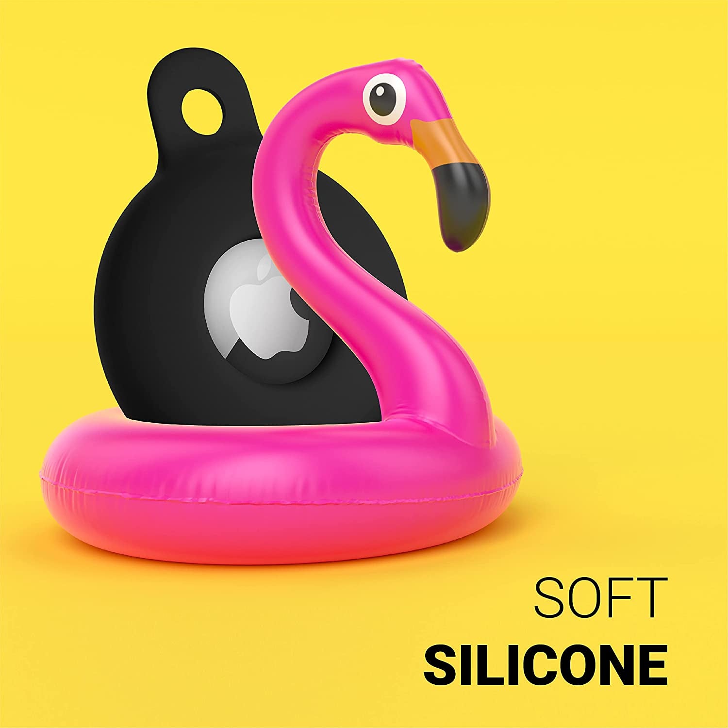 Airtag Holder, Airtag Case, Air Tag Holder, Airtag Accessories, Airtag Key Ring, Airtag Keychain, Silicone Airtag Case, 2 Pack – Grey, Black  toyshi   