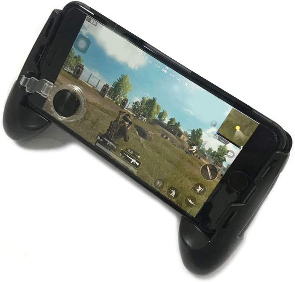 Mobile Joystick Controller Grip Case for Smartphones, Mobile Phone Gaming Grip with Joystick, Controller Holder Ergonomic Design (Black Type 01)  SUPIA   