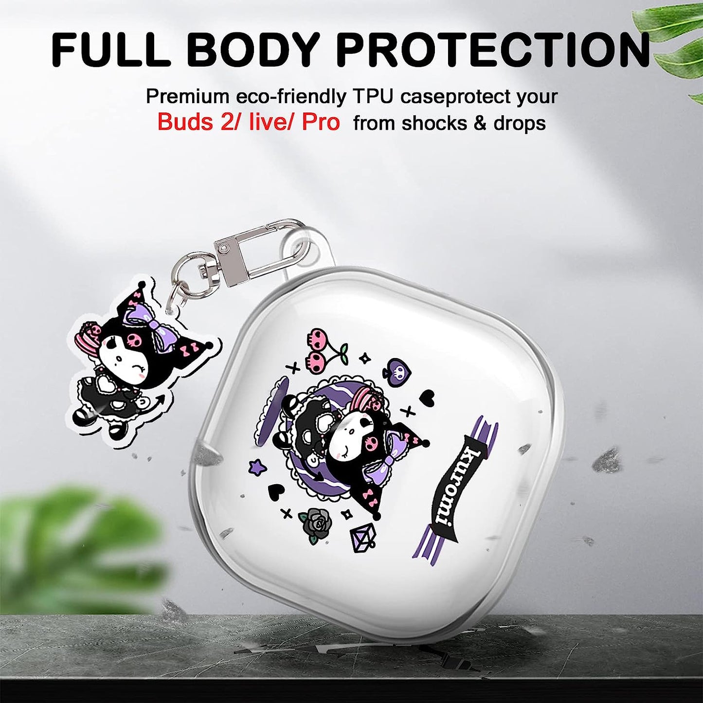 Cute Case for Samsung Galaxy Buds 2 Pro Case (2022) Buds 2 Case/Buds Pro Case/Buds Live Case with Cartoon Kawaii Anime Kulomi Pattern for Women Girls Kids Clear Soft Silicone Cover Skin  DiyGody   