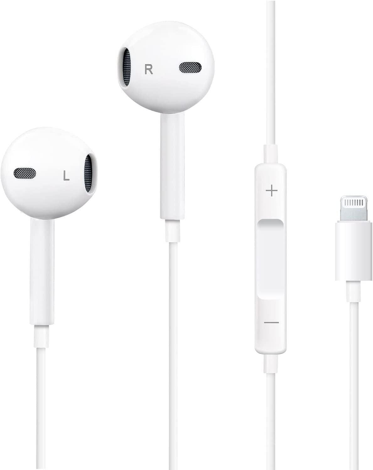 Apple Earbuds for Iphone Headphones Wired Earphones [Apple Mfi Certified] with Lightning Connector (Built-In Microphone & Volume Control) Noise Isolating Headsets for Iphone 14/13/12/11/XR/XS/X/8  Huizhou Xiangrunsheng Electronic Techology Co.Ltd   