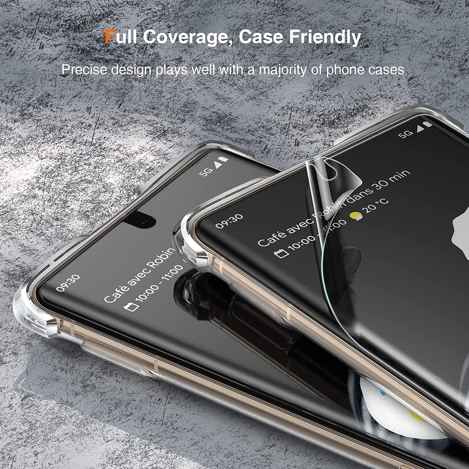 LK 2 Pack for Google Pixel 7 Pro 6.7-Inch HD Screen Protector + 2 Pack Lens Protector with Positioning Tool, Self-Healing TPU Film, Touch Sensitive, Ultra-Thin  LK   