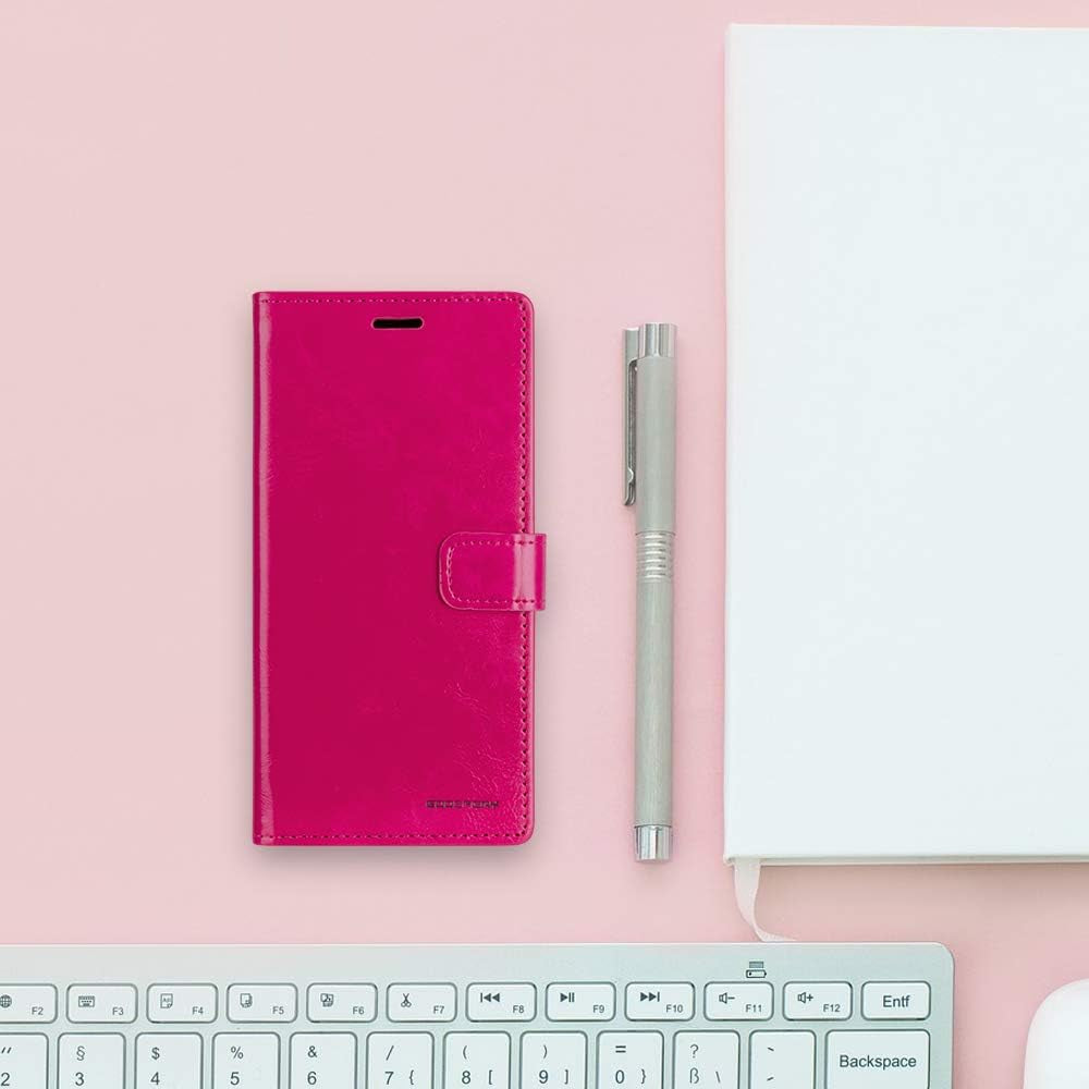 GOOSPERY Blue Moon Wallet for LG V40 Thinq Case (2018) Leather Stand Flip Cover (Hot Pink) LGV40-BLM-HPNK  GOOSPERY   