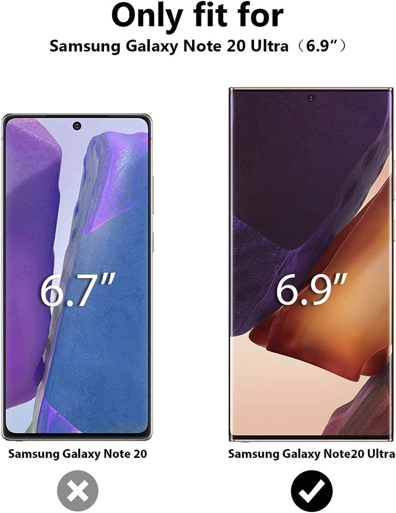 TOCOL 4 Pack for Samsung Galaxy Note 20 Ultra - 2 Pack Privacy Flexible Soft TPU Film Screen Protector [Anti-Peeping] and 2 Pack Camera Lens Protector Works with Fingerprint Sensor  TOCOL   