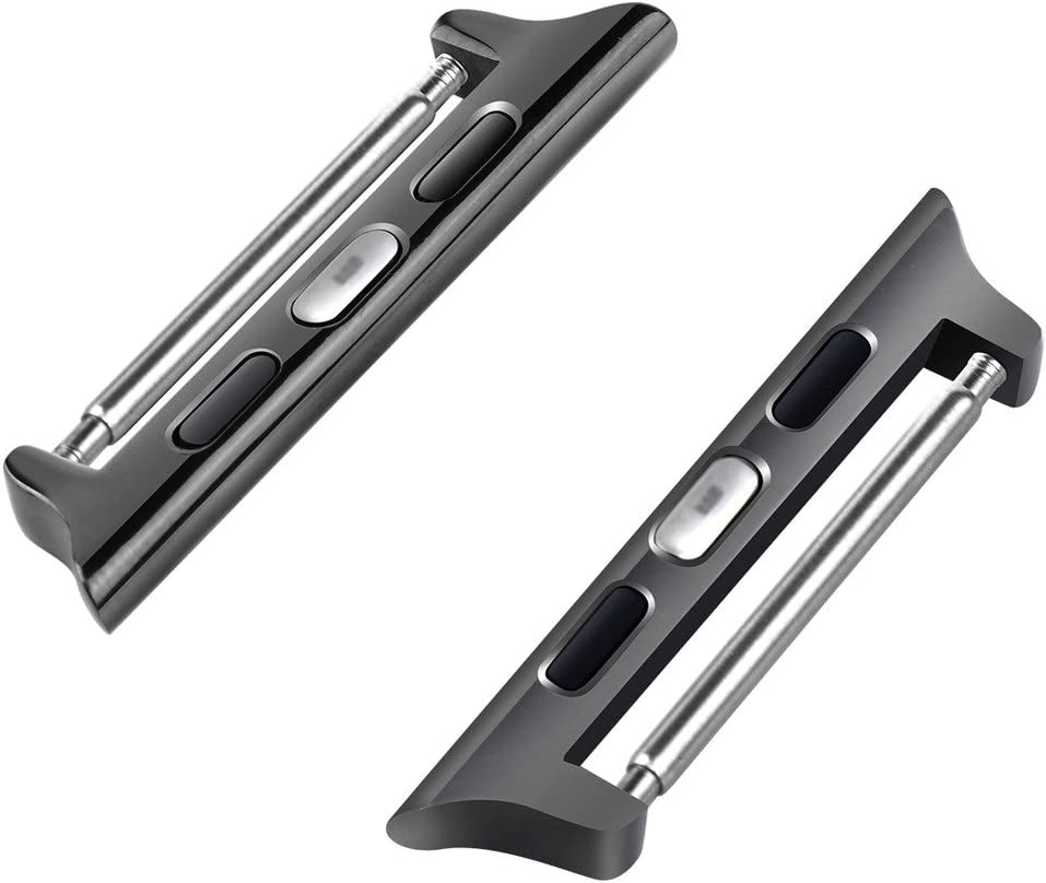 Wearlizer Watch Band Connector Compatible with Apple Watch Band Adapter, Replaceable Metal Connection Adapter with Replacement Tool for Iwatch Ultra Series 8 7 6 5 4 3 2 1 22Mm Width Straps  Wearlizer Grey 38mm/40mm(20mm Pin) 