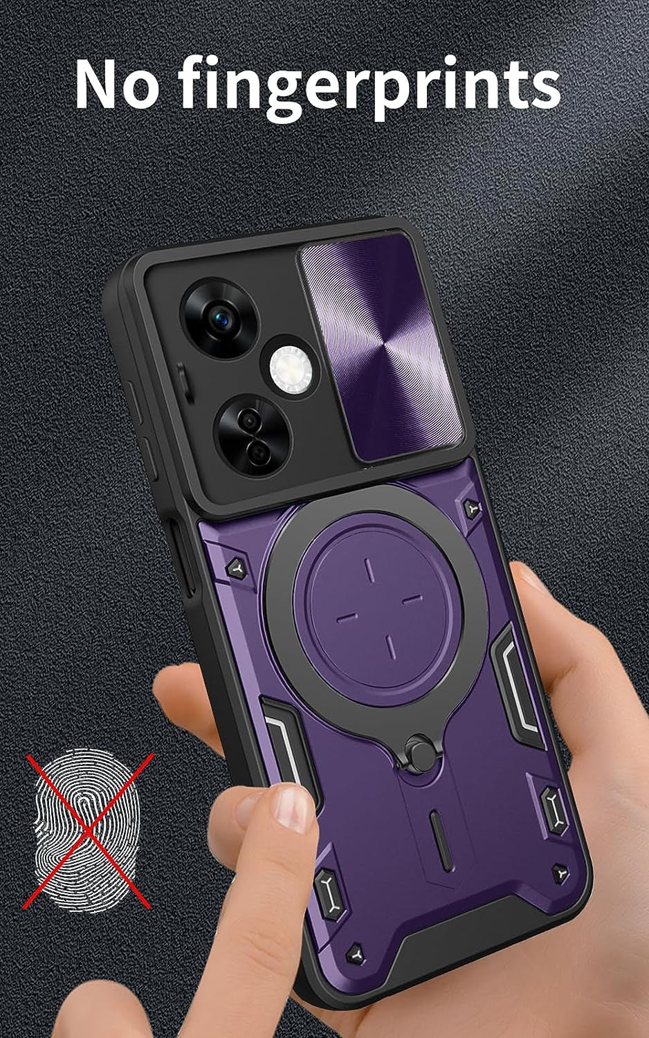 Guzhthi for Oneplus Nord N30 5G Case: Cell Phone Back Cover with Screen Protector [Lens Cap Sparkle] - Purple  Guzhthi   