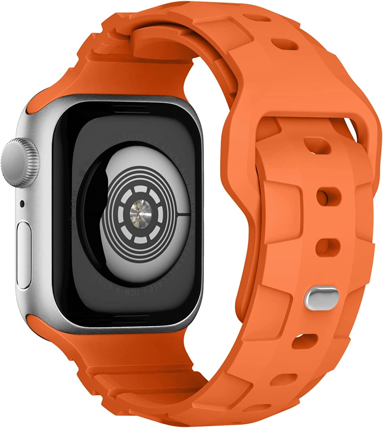 Recoppa Compatible with Apple Watch Band 49Mm 45Mm 44Mm 42Mm 41Mm 40Mm 38Mm Band for Men Women, Soft Silicone Replacement Bands for Iwatch Series 8/7/6/5/4/3/2/1/Se/Ultra  Recoppa Orange 45mm/44mm/42mm/49mm 