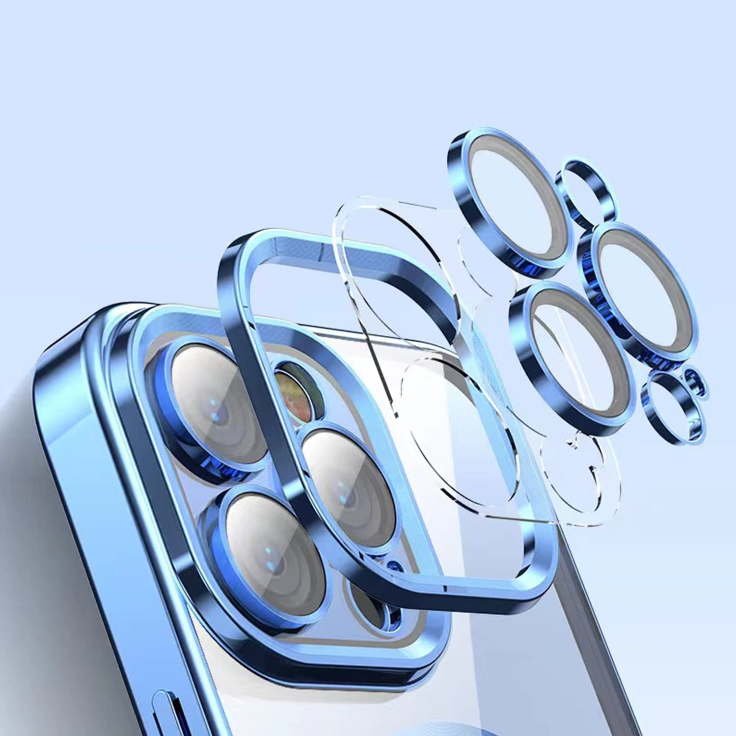 Misscase Iphone 14 Pro Magsafe Case with Camera Lens Protector, Full Protection Clear Magnetic Anti-Scratch Cover - Gold  Misscase   