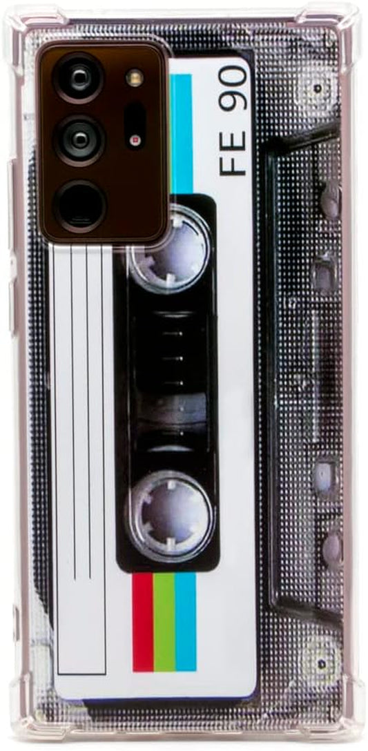 Fateamll Case for Galaxy Note 20 Ultra,With Reinforced Corners TPU Soft Bumper Retro Cassette Tape Case + Camera Lens Protector (Retro Cassette Tape)  FAteam   