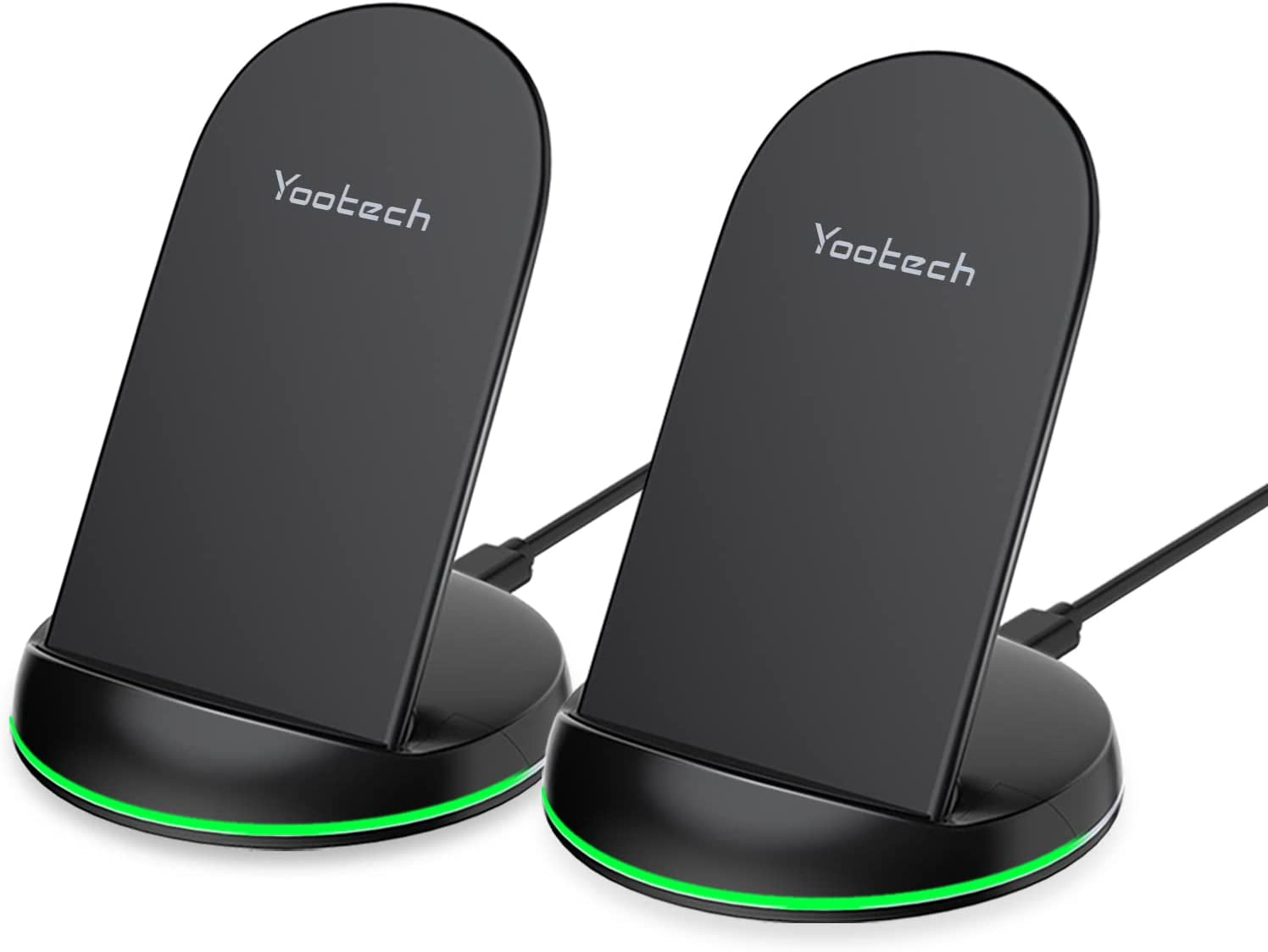 Yootech [2 Pack] Wireless Charger 10W Max Wireless Charging Stand, Compatible with Iphone 14/14 Plus/14 Pro/14 Pro Max/13/13 Mini/13 Pro Max/Se 2022/12/11/X/8,Galaxy S22/S21/S20/S10(No AC Adapter)  yootech   