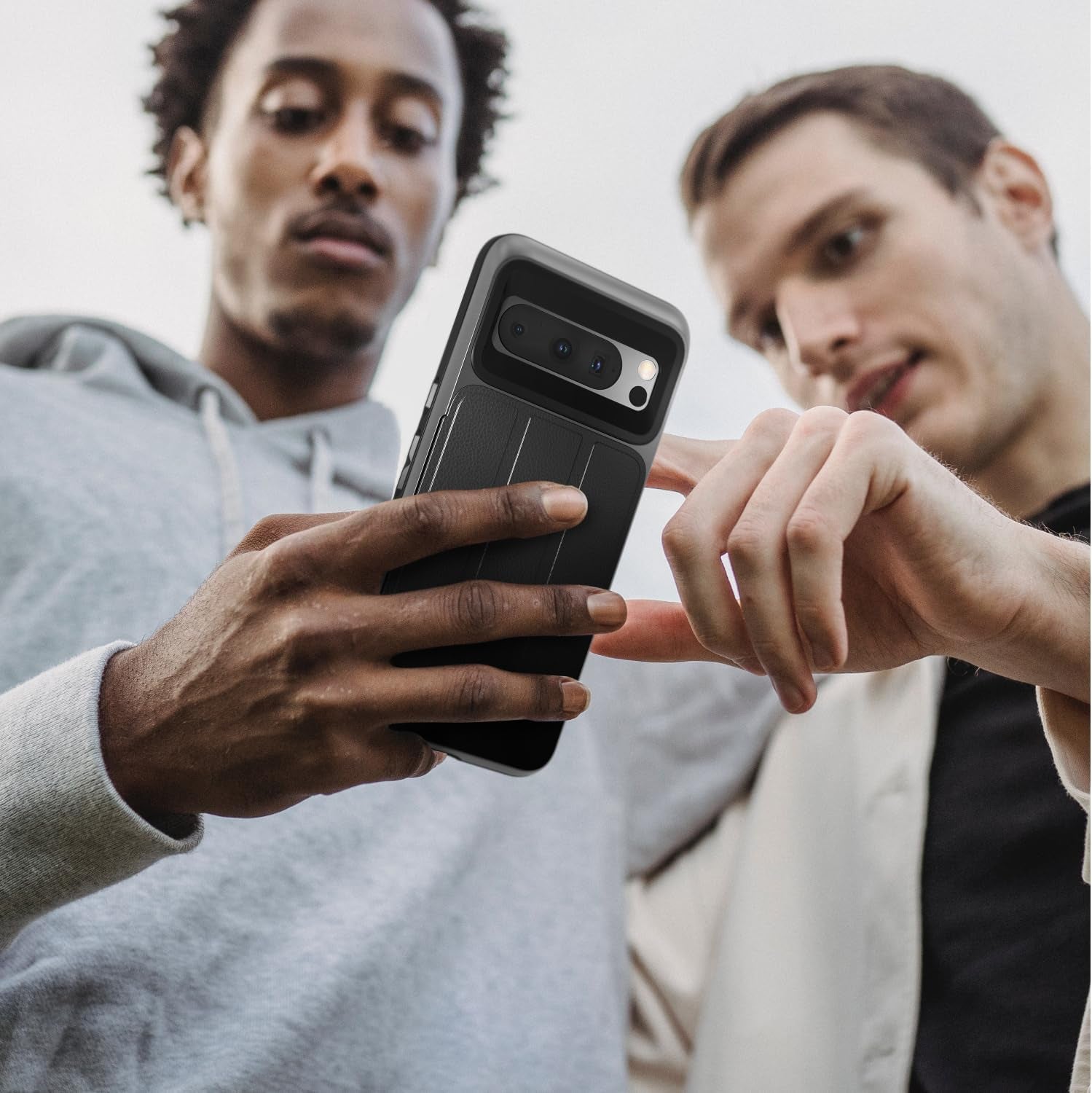 VENA Vcommute Wallet Case Compatible with Google Pixel 8 Pro (2023), (Military Grade Drop Protection) Flip Leather Cover Card Slot Holder with Kickstand - Space Gray  Vena   