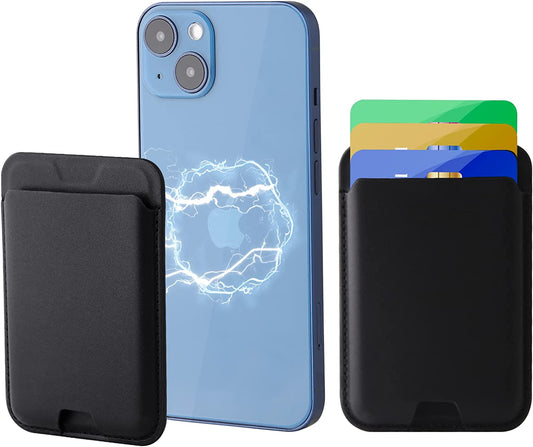 Mornex Magnetic Wallet with Magsafe Designed for Iphone 13 and Iphone 12 Series, Leather Magnetic Card Holder of Back Compatible with Iphone, Black  Mornex   