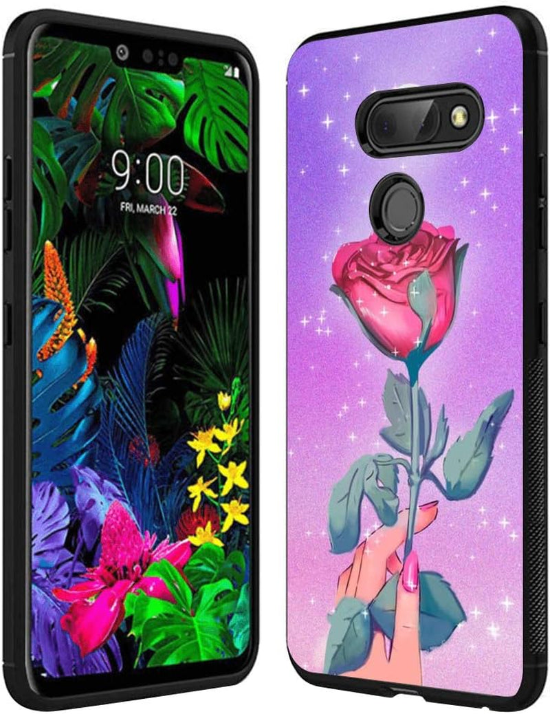 Yqci Designed for LG G8 Thinq Case Custom Christmas Tree 1 Pattern Cover Case,Shockproof Full Body Protective Phone Case Compatible with LG G8 Thinq  YQCi Red Rose  