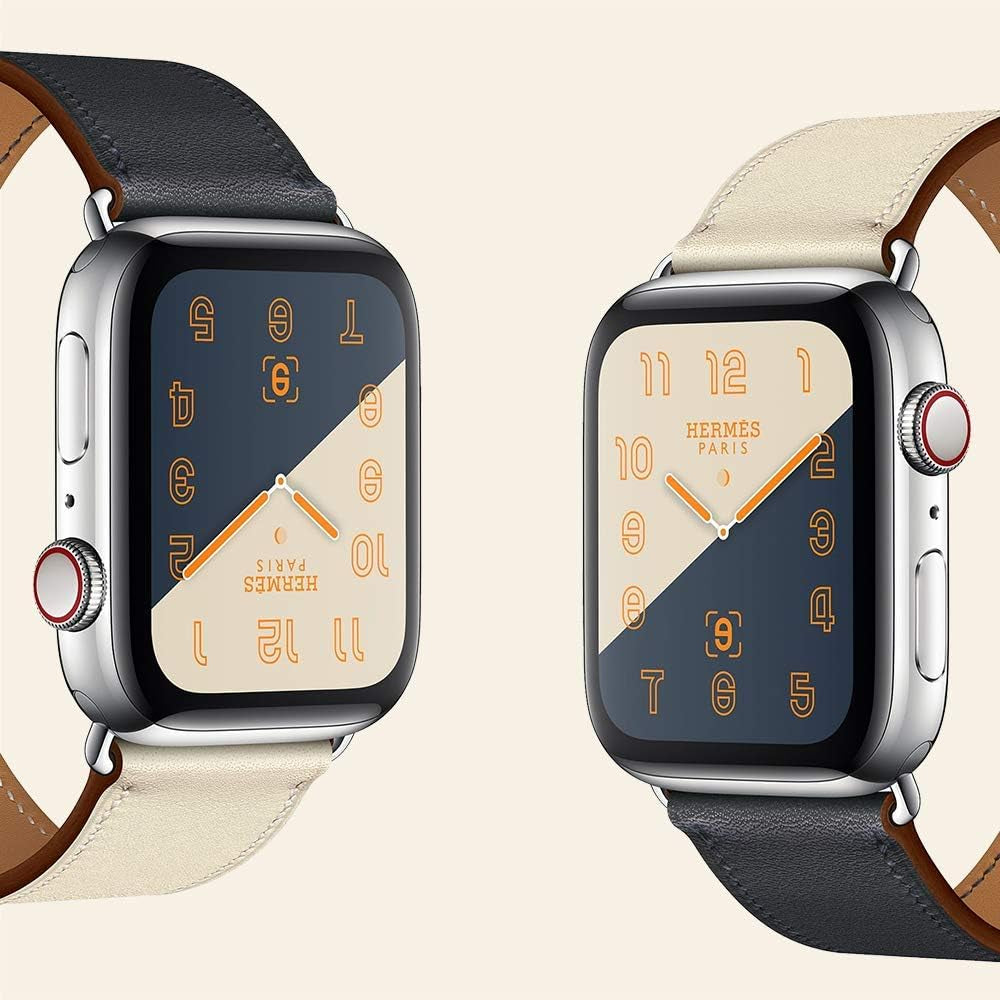 Ibazal Compatible with Apple Watch Band 42Mm 44Mm,Genuine Leather Bands Replacement Strap for Iwatch Series 7 6 SE 5 45Mm 4 3 2 1 38Mm 40Mm Sports&Edition Men  iBazal   