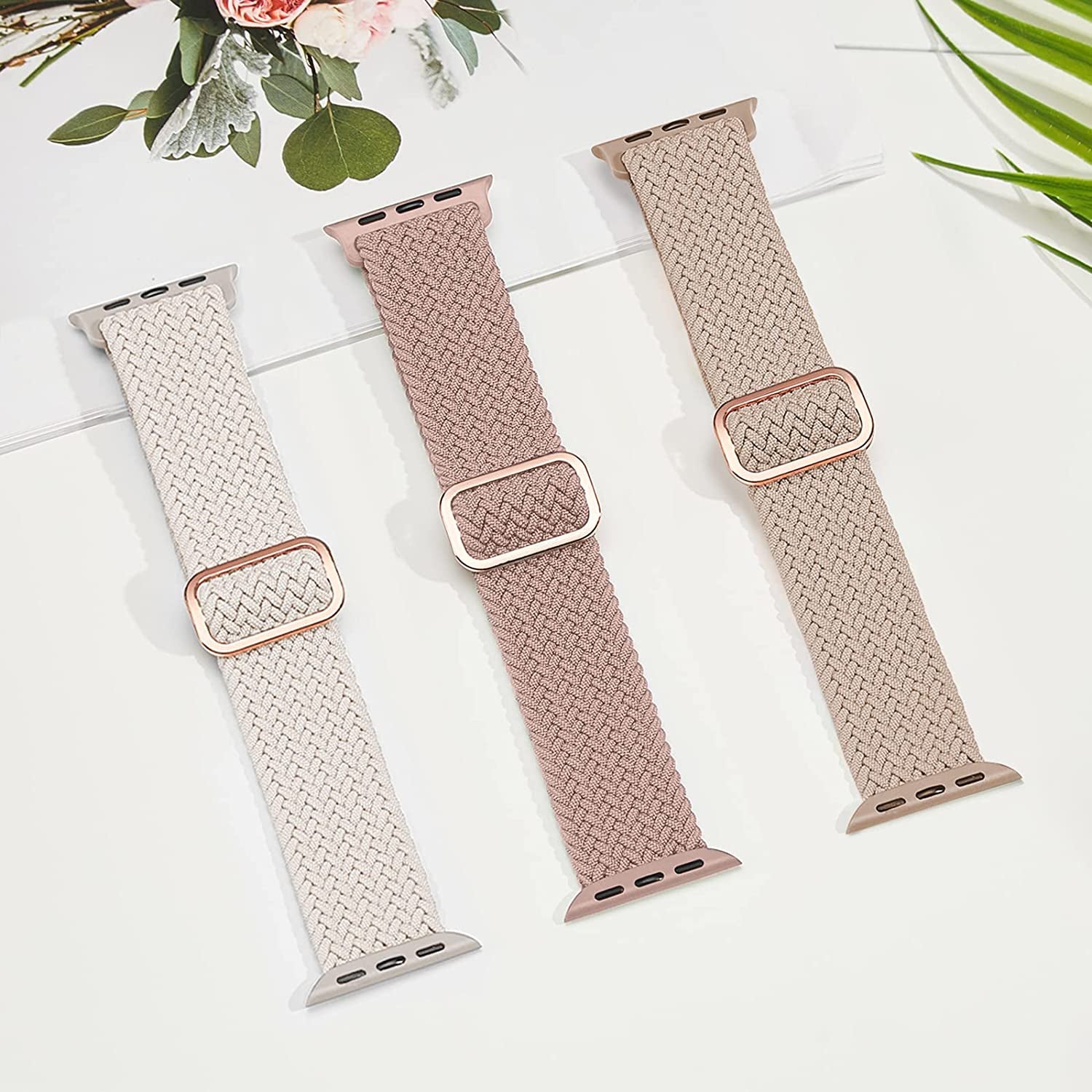 3 Pack Braided Solo Loop Compatible with Apple Watch Band 38Mm 40Mm 41Mm 42Mm 44Mm 45Mm 49Mm for Women Men, Stretchy Straps Elastic Sport Wristbands for Iwatch Series 8 7 6 5 4 3 2 1 SE Ultra  Butifacion   