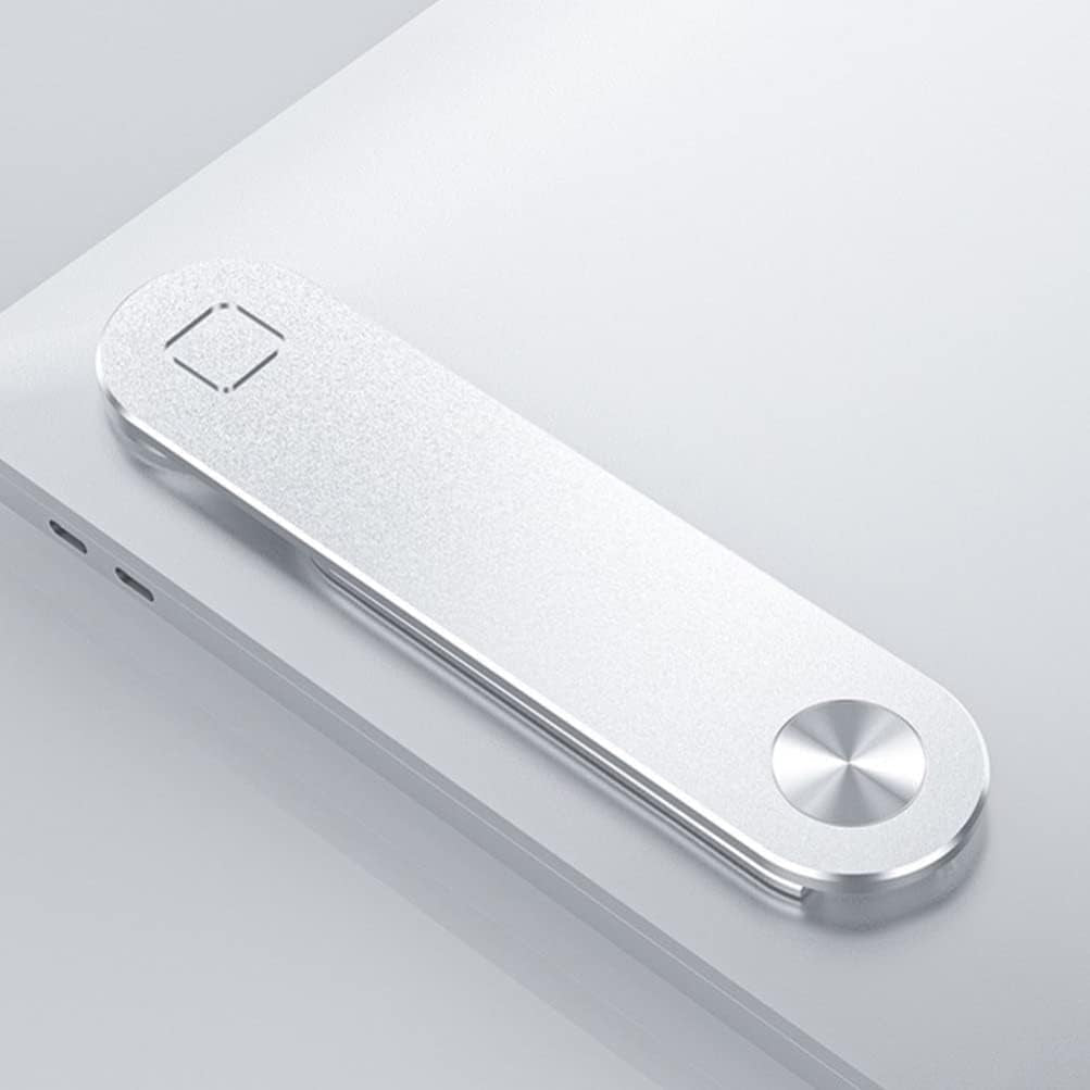 NUOBESTY Laptop Computer Stand Magnetic Phone Holder for Laptop, Adjustable Smartphone Stand Foldable Laptop Side Mount Clip Computer Expansion Bracket for Home Office Laptop Holder  NUOBESTY   