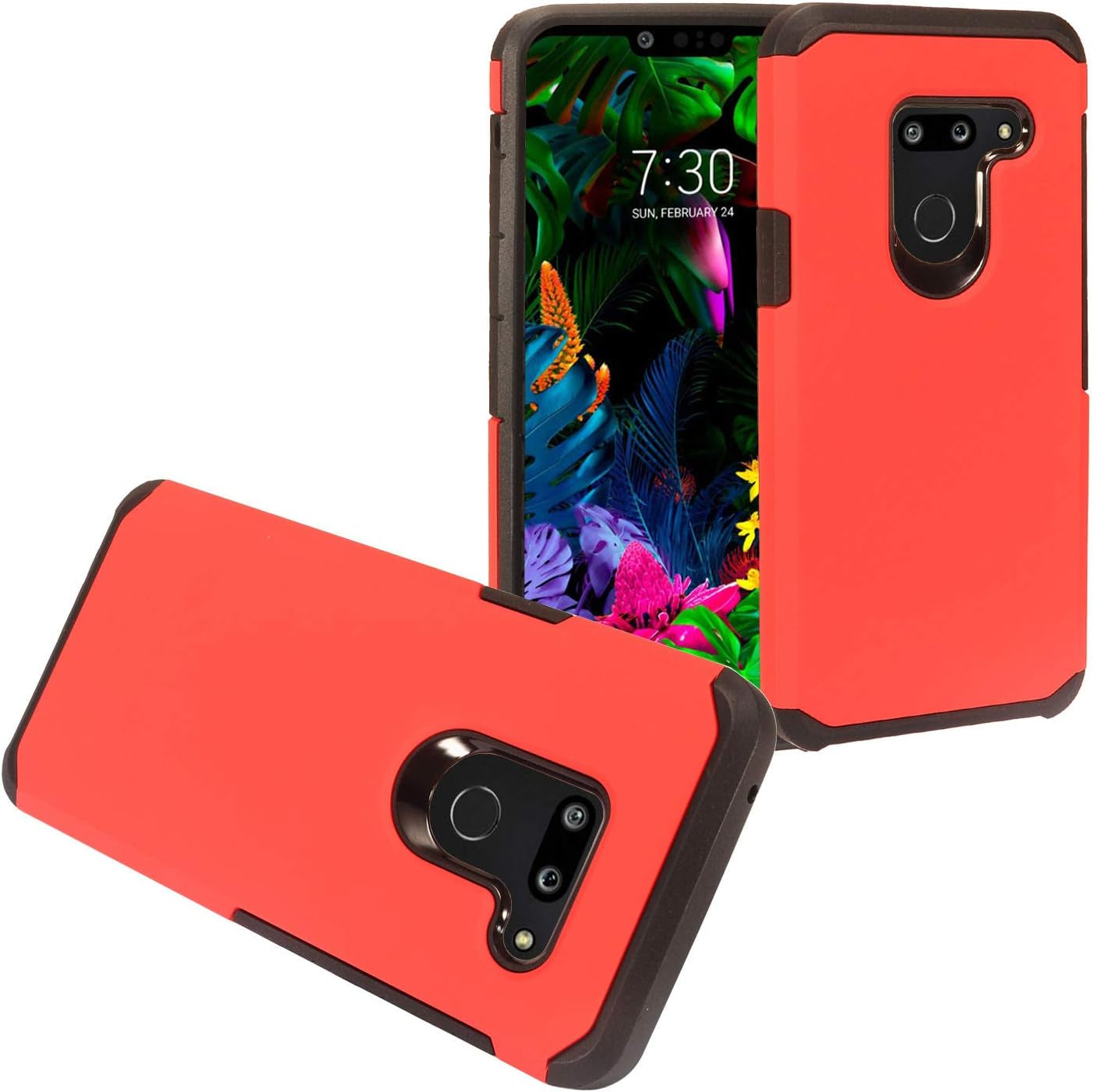 Eaglecell - Compatible with LG G8 Thinq - Brushed Style Hybrid Phone Case - CS3 Gold  Eaglecell Ah2 Black/Red  