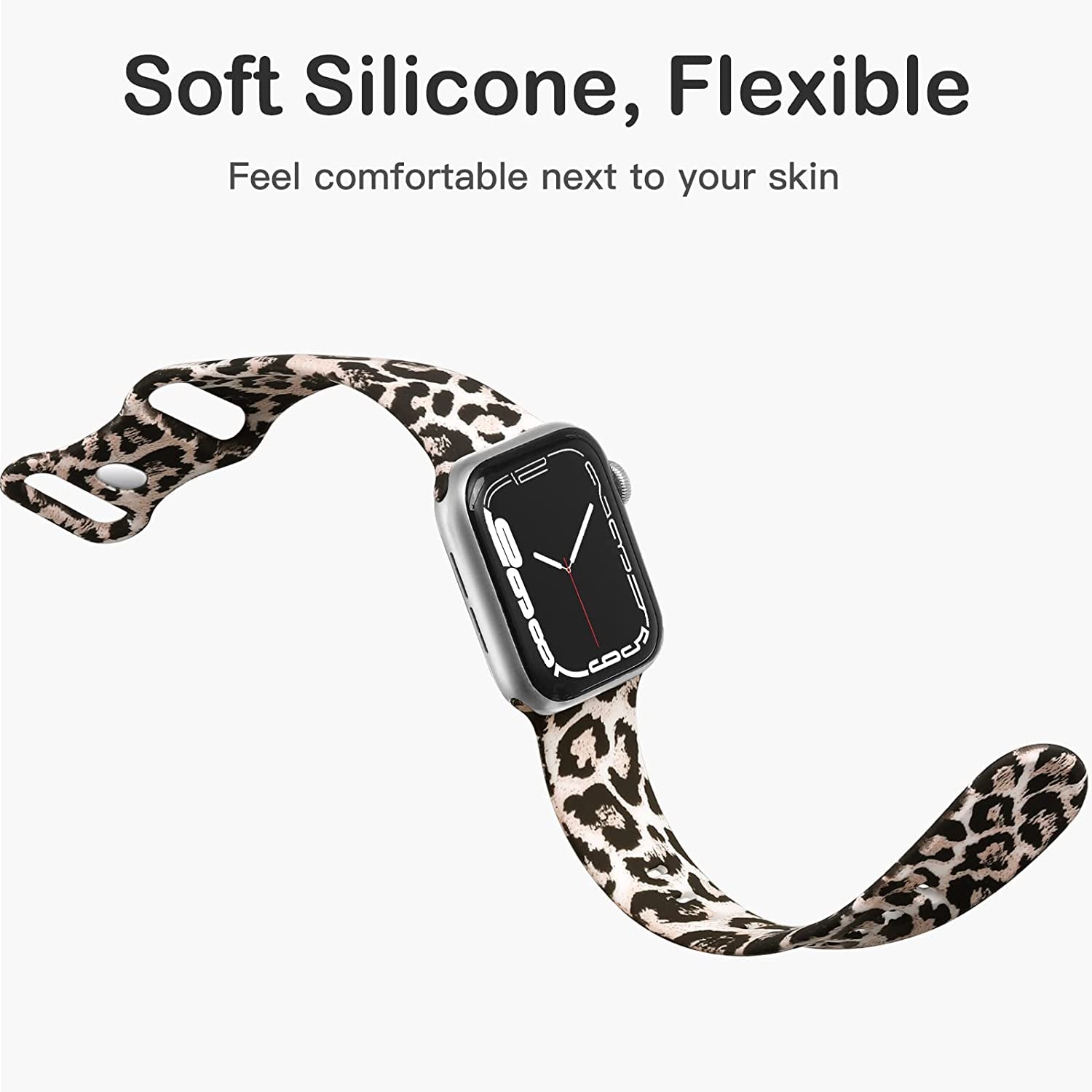 Easuny Compatible with Apple Watch Band 38Mm 40Mm 41Mm 42Mm 44Mm 45Mm 49Mm Women Men, Soft Silicone Double Sided Printed Pattern Sport Replacement Strap Cute for Iwatch SE Series 8 7 6 5 4 3 2 1 Ultra  Easuny   