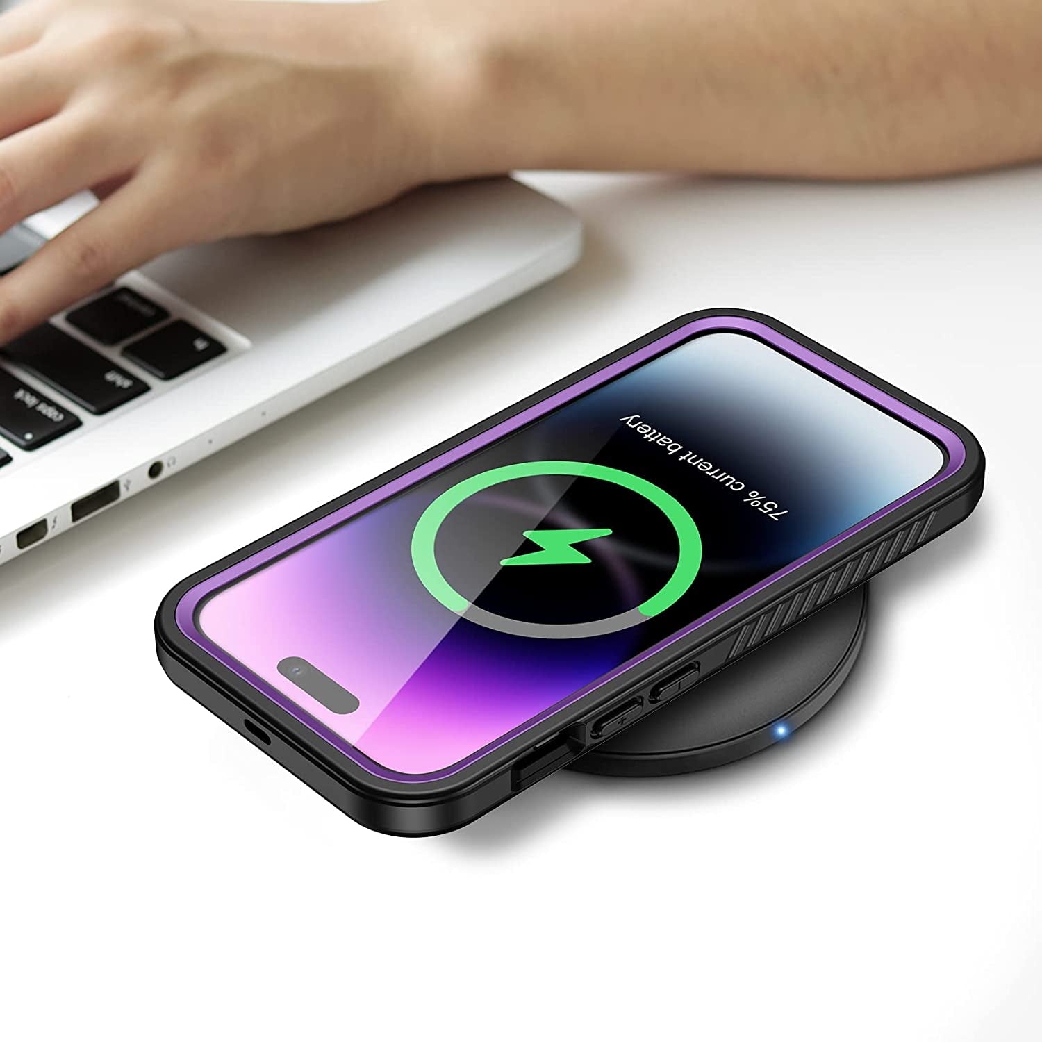 Lanhiem Iphone 14 Pro Case, IP68 Waterproof Dustproof Shockproof with Built-In Screen Protector, 6.1 Inch - Purple  Lanhiem   