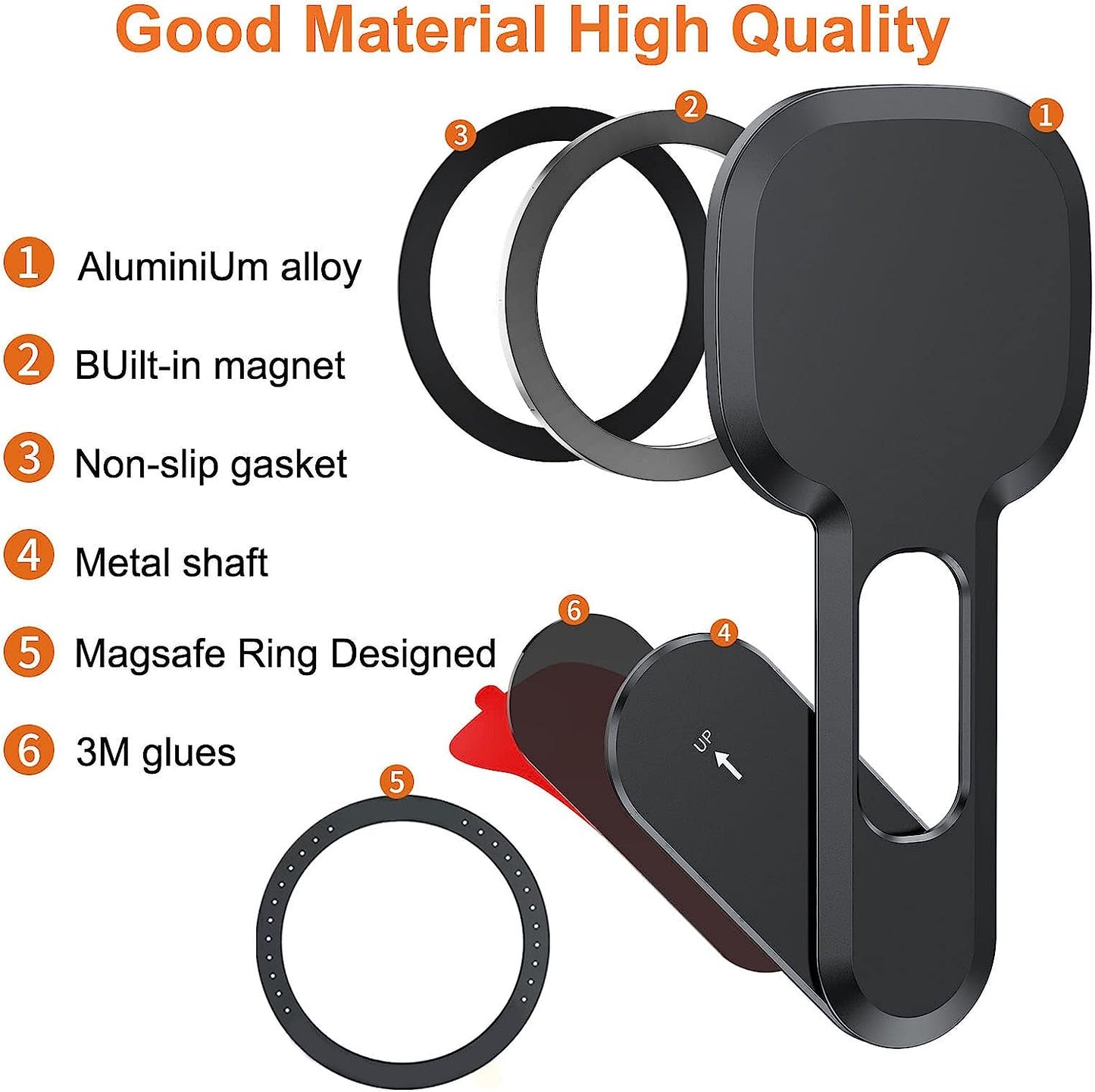 Magnetic Phone Holder for Laptop,Laptop Phone Holder,Adjustable Portable Foldable Phone Monitor Side Mount for Phone 12 13 14  Fydun   