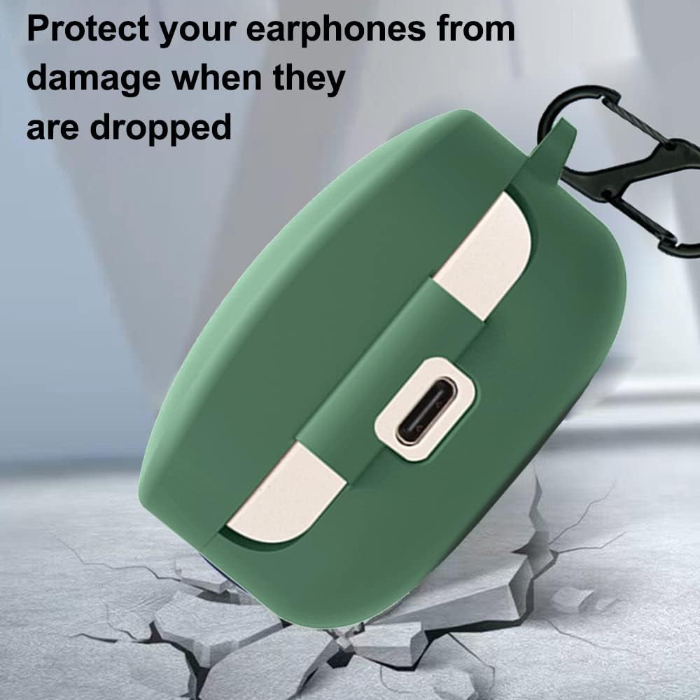 Acadeny Compatible for Sony WF-1000XM4 Headphone Case, [Supports Wireless Charging] [Shockproof Protective Case] Silicone Headphone Case (Blue-Green)  Acadeny   