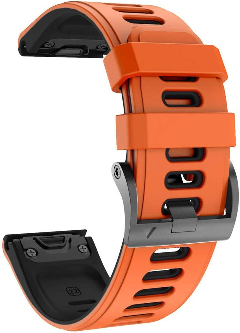 Notocity Compatible with Fenix 6 Pro Watch Band for Fenix 6/Fenix 5/Fenix 5 Plus/Fenix 7/Forerunner 935/Forerunner 945/Approach S60/Quatix 5(Dark Blue-White)  NotoCity Orange-black  