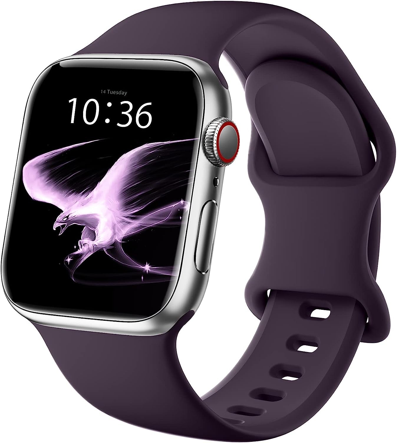 ZALAVER Bands Compatible with Apple Watch Band 38Mm 40Mm 41Mm 42Mm 44Mm 45Mm 49Mm, Soft Silicone Sport Replacement Band for Iwatch SE Ultra Series 8 7 6 5 4 3 2 1 Women Men  ZALAVER Dark Cherry 38mm/40mm/41mm 