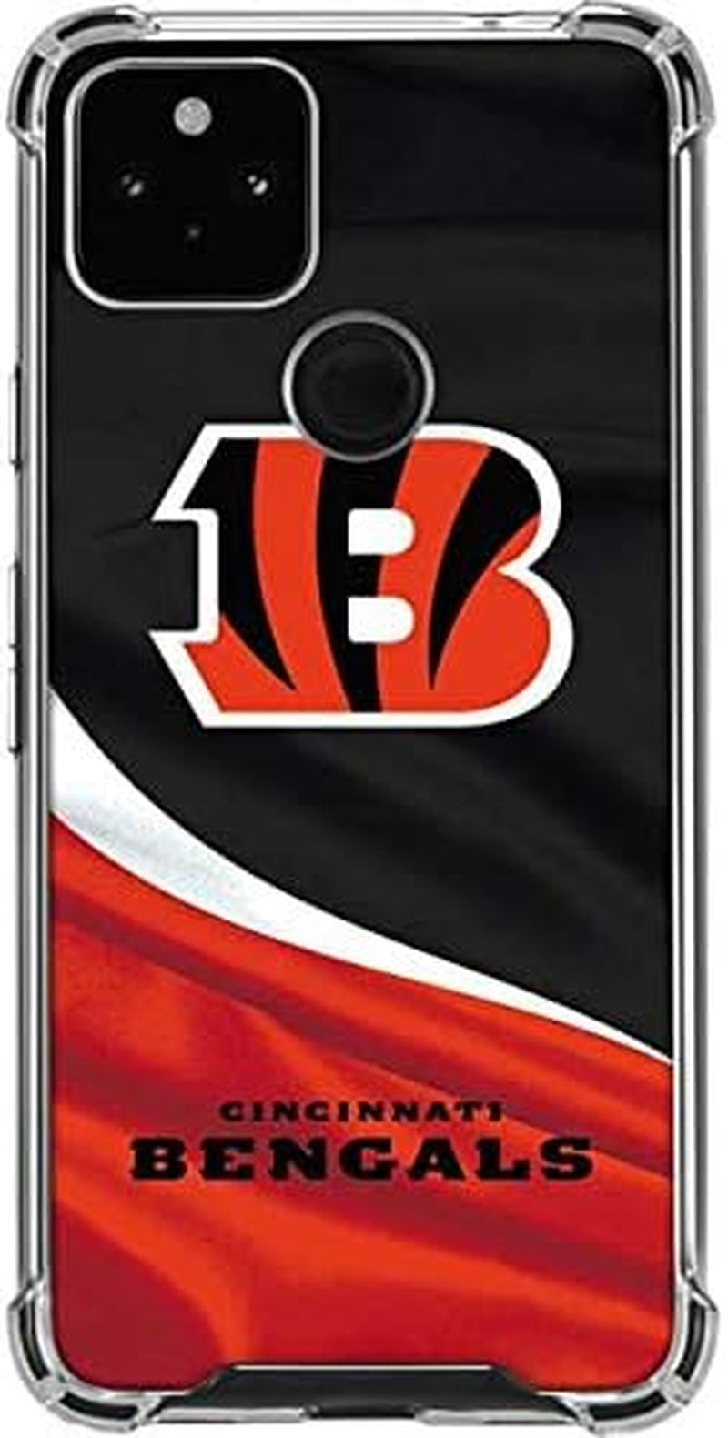 Skinit Clear Phone Case Compatible with Google Pixel 4A 5G - Officially Licensed NFL Cincinnati Bengals Design  Skinit   