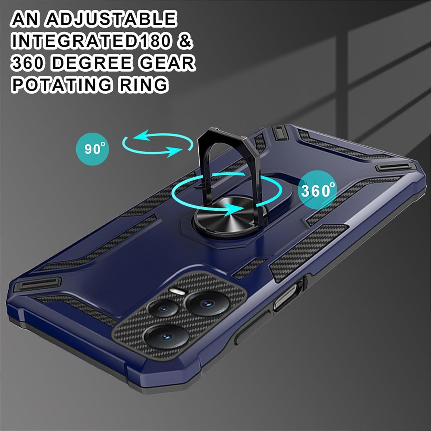 Ysnzaq Case for Xiaomi Redmi Note 12 Pro/Poco X5 Pro, Military Grade Rugged Shockproof Protective Phone Cover with Ring Magnetic Kickstand for Xiaomi Redmi Note 12 Pro/Poco X5 Pro LB Red  Ysnzaq   