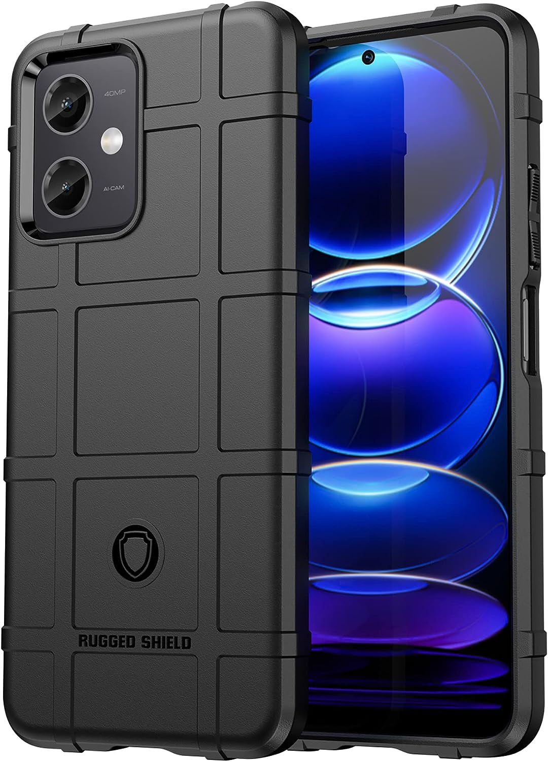 Ccsmall for Xiaomi Redmi Note 12 4G Case, Heavy Duty Shockproof Slim Protection Phone Case Support Wireless Charging Cover for Xiaomi Redmi Note 12 4G HD Black  CCSmall Black Xiaomi Redmi Note 12 5G 