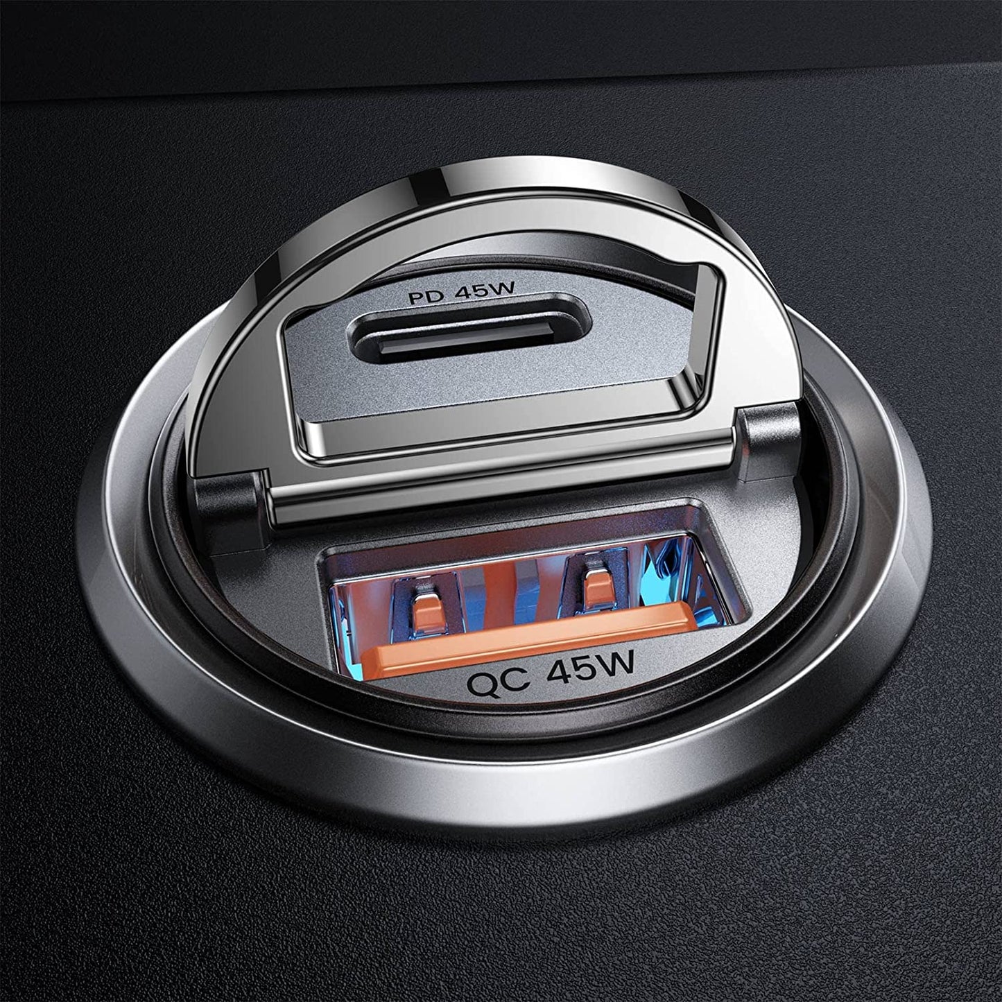 90W USB C Car Charger,[Super Mini Metal] USB C Car Charger Fast Charging Adapter PD+QC3.0 Dual Port MRGLAS Type C Car Cigarette Lighter USB Charger Compatible Iphone 14 13 Pro Max Ipad Samsung Macbook  MRGLAS   