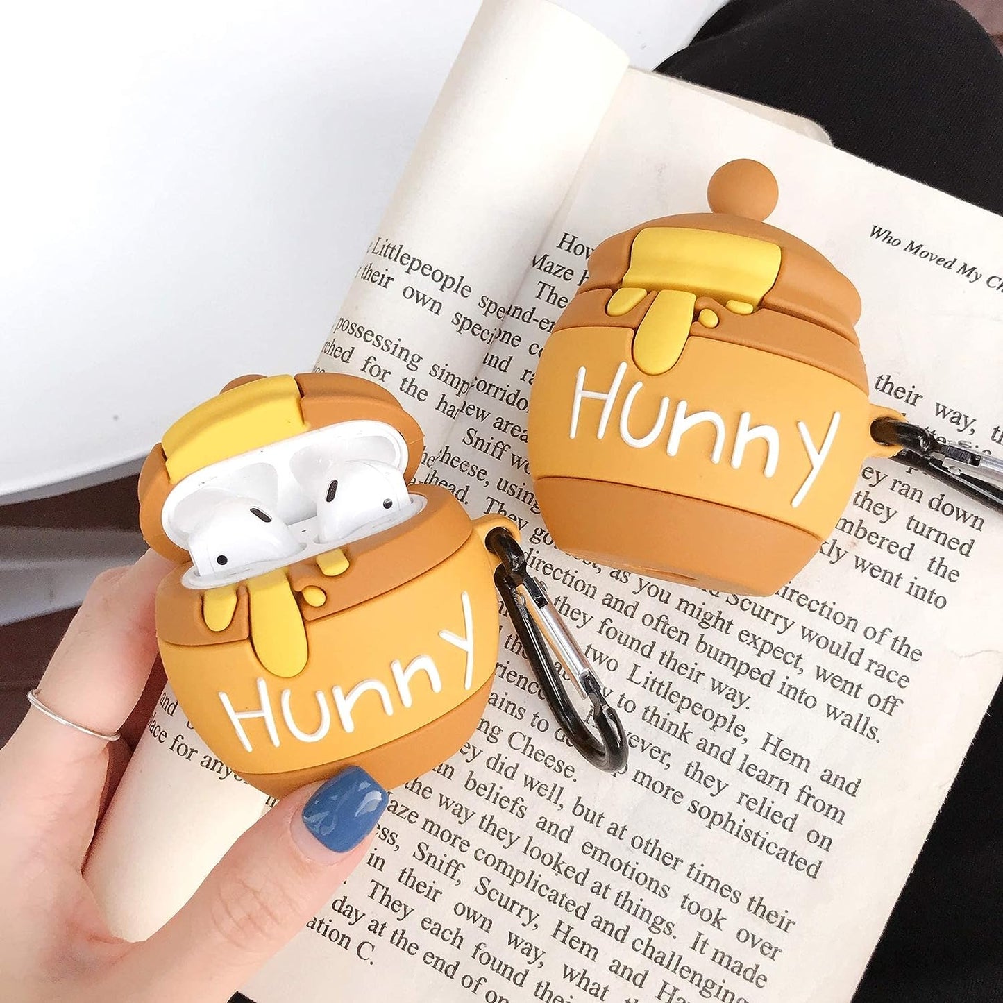 Cute Case Compatible with Apple Airpods Pro Cartoon Anime Cool Kawaii Food Cover Silicone Shell Anti-Fall Cases for New Apple Airpods 2019 for Men Women (Airpods Pro, Hunny)  FirstCorn   
