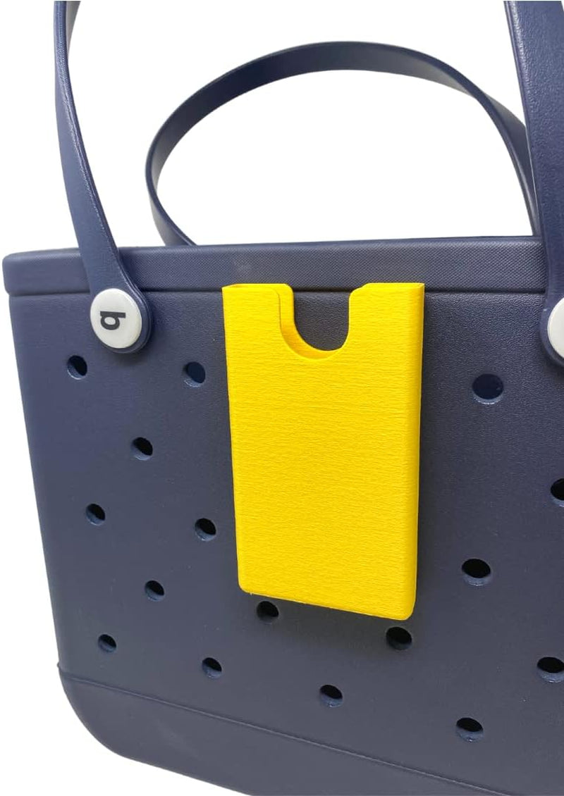 Freshe BAGLETS - Phone Holder Charm Accessory Compatible with Bogg Bags - Keep Your Phone Handy with Your Tote Bag - Made in the USA (Black)  FRESHe Yellow  