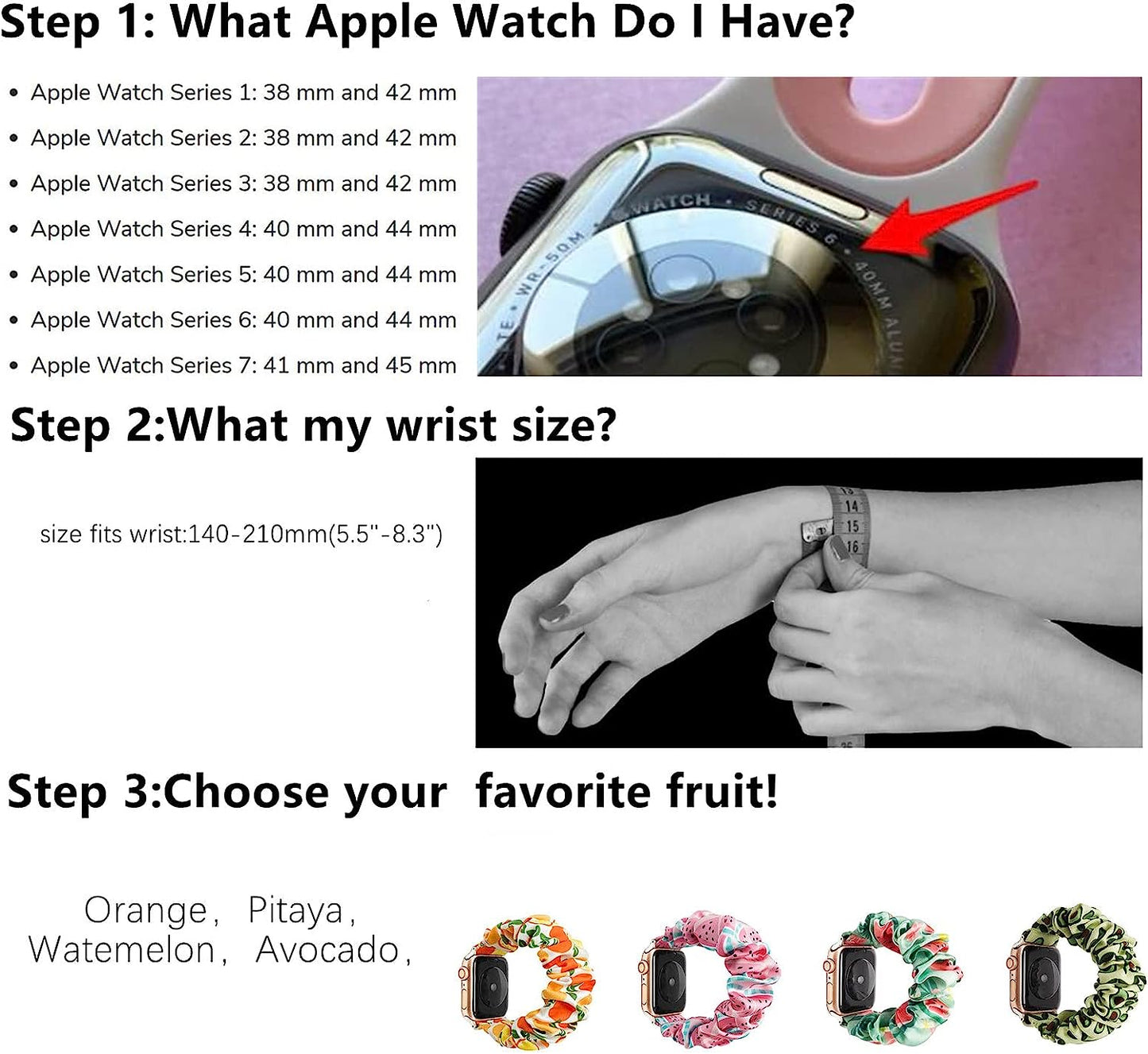 DR.DESIRE Women Scrunchie Watch Band for Apple Watch Series 8 7 6 5 4 3 2 1 Se Ultra 38Mm 40Mm 41Mm 42Mm 44Mm 45Mm 49Mm,Cute Kids Pretty Stretch Elastic I Watch Wrist Bracelet  DR.DESIRE   