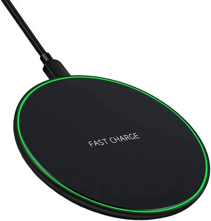 Wireless Charger, 30W Max Fast Wireless Charging Pad Compatible with Iphone 14/14 Plus/14 Pro/14 Pro Max/14 Mini 13/12/11/X/8,Airpods; Wireless Charge Mat for Samsung Galaxy S22/S21/S20 Buds (Black)  WEKEFON   