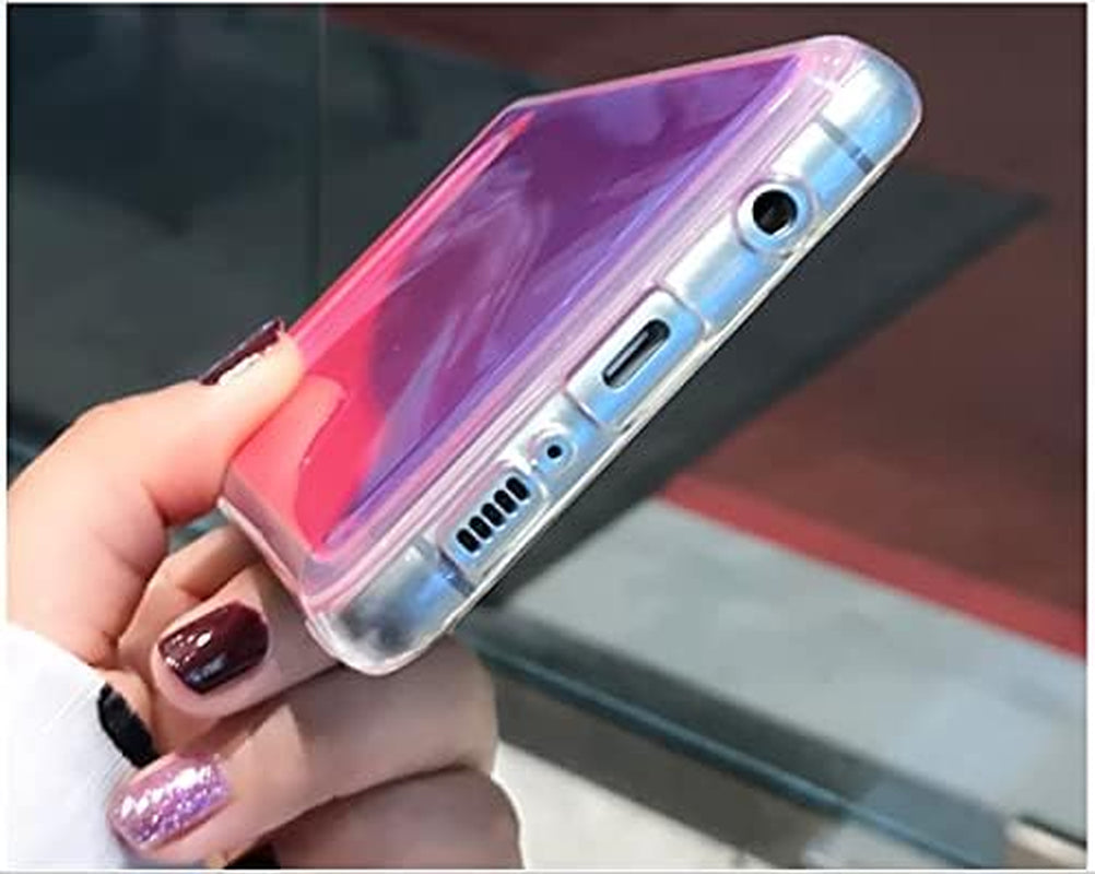 Yatchen Liquid Fluorescent Case for Samsung Galaxy Note 20 Ultra,Luxury Fun Glow in the Darkness Quicksand Clear Soft TPU Back Cover Luminous Shockproof Protector (Rose, Galaxy Note 20 Ultra)  Yatchen   