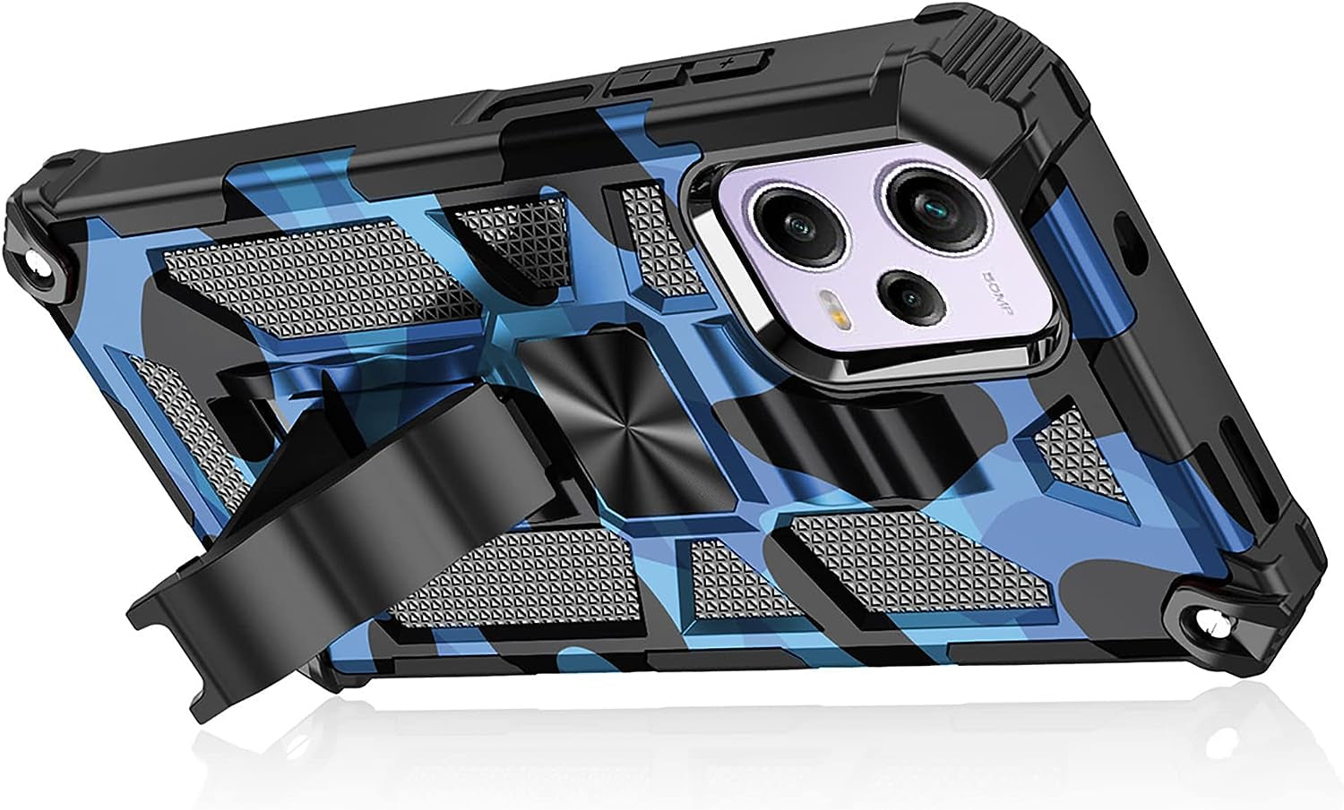 Tncavo Camouflage Case for Xiaomi Redmi Note 12 Pro 5G with Stand, Military Grade Heavy Duty Armor Cases Shockproof Protection Phone Cover for Xiaomi Poco X5 Pro/Redmi Note 12 Pro 5G MC Blue Camo  Tncavo   